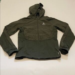 Odlo Men's Hooded Run Easy S-Thermic Performance Jacket - Forest Green